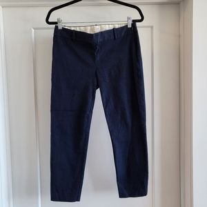 Navy J Crew cropped work pant